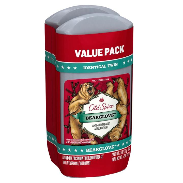 Old Spice Wild Collection Bearglove Invisible Solid Antiperspirant And Deodorant Twin Pack