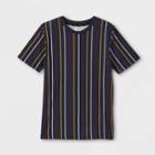 Boys' Vertical Striped Short Sleeve T-shirt - Art Class Navy