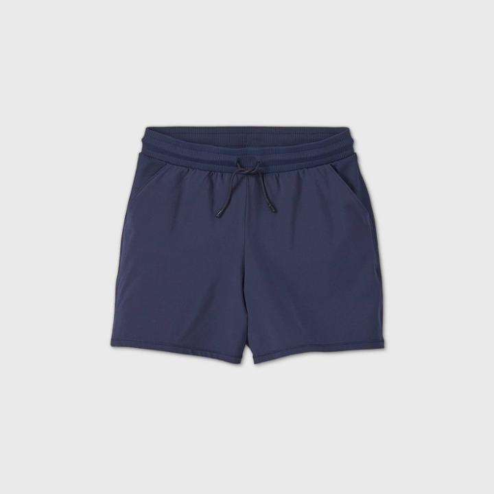 Girls' Stretch Woven Shorts - All In Motion Navy