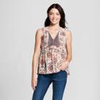 Women's Medallion Floral Print Tank - Knox Rose Ivory