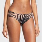 Sunn Lab Swim Women's Palm Strappy Hipster Bikini Bottom - Black/sand