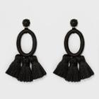 Sugarfix By Baublebar Hoop With Tassels Earrings - Black, Girl's