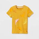 Toddler Boys' Shark Print Jersey Knit Short Sleeve T-shirt - Cat & Jack Mustard Yellow