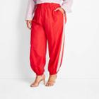 Women's Plus Size High-rise Nylon Track Pants - Future Collective With Kahlana Barfield Brown Red