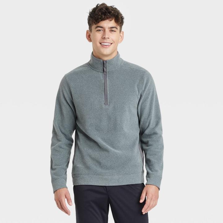 Men's Fleece Pullover Hoodie - All In Motion Gray