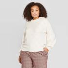 Women's Plus Size Crewneck Pullover Sweater - Who What Wear White X, Women's