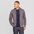 Men's Regular Fit Fleece Button-down Sweatshirt - Goodfellow & Co Charcoal