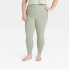 Women's Plus Size Brushed Sculpt Corded High-rise Leggings - All In Motion