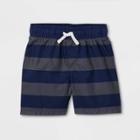 Toddler Boys' Striped Swim Trunks - Cat & Jack Gray