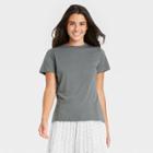 Women's Short Sleeve T-shirt - A New Day Dark Gray