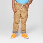 Toddler Boys' Tapered Fit Open Leg Cargo Pockets Pull-on Pants - Cat & Jack Brown