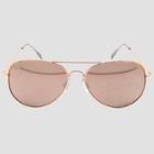Target Women's Aviator Sunglasses With Rose Gold Lenses - Wild Fable Gold