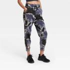 Women's Mid-rise French Terry Acid Wash Tart Jogger Pants With Side Panel - Joylab Blue