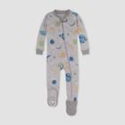 Burt's Bees Baby Baby Boys' Space Snug Fit Footed Pajama - Heather Gray