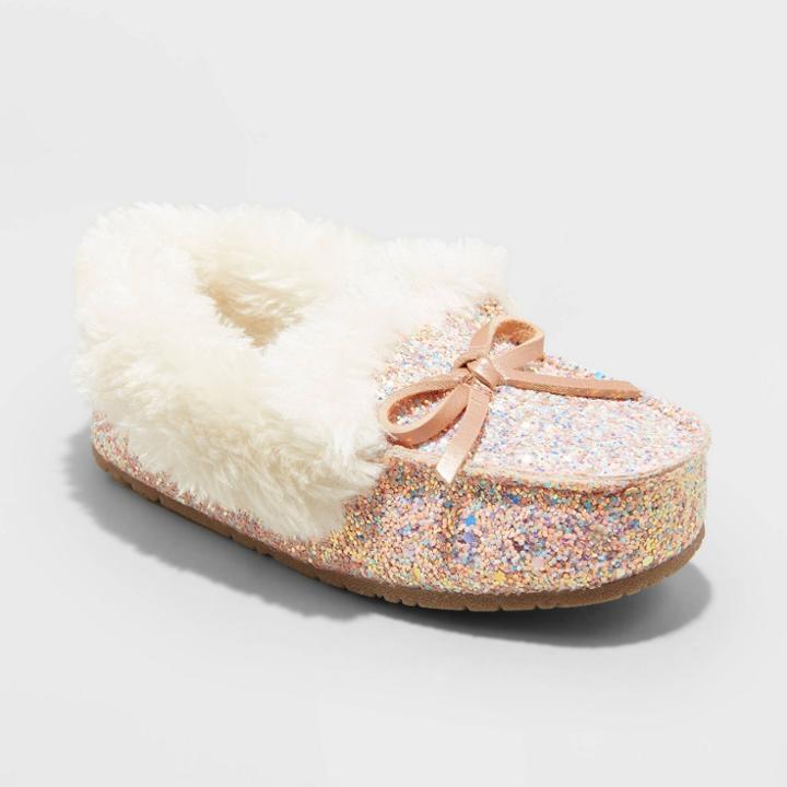 Toddler Girls' Medora Moccasin Slippers - Cat & Jack Pink