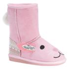 Toddler Girls' Muk Luks Bonnie Pink Bunny Shearling Style Boots - Pink