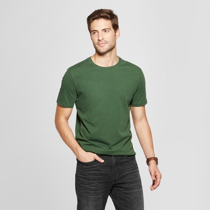 Men's Slim Fit Short Sleeve T-shirt - Goodfellow & Co Banyan Tree Green