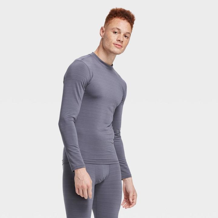Men's Long Sleeve Fitted Cold Mock T-shirt - All In Motion Gray M, Men's,