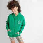 Women's Ascot + Hart Palm Tree Hooded Graphic Sweatshirt - Green