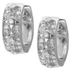 Journee Collection 5/8 Ct. T.w. Round Cut Cubic Zirconia Pave Set Hoop Earrings -