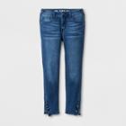 Plus Size Girls' Skinny Ruffle Hem Jeans - Cat & Jack Denim Blue