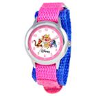 Girls' Disney Pooh And Friends Stainless Steel Time Teacher Watch - Pink