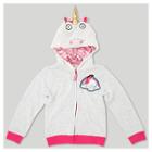 Girls' Despicable Me Fluffy The Unicorn Costume Hoodie - Ivory