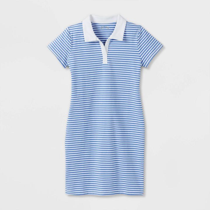 Girls' Polo Dress - Art Class Blue
