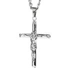 West Coast Jewelry Men's Stainless Steel Crucifix Cross Necklace