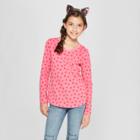 Girls' Star Long Sleeve T-shirt - Cat & Jack Pink