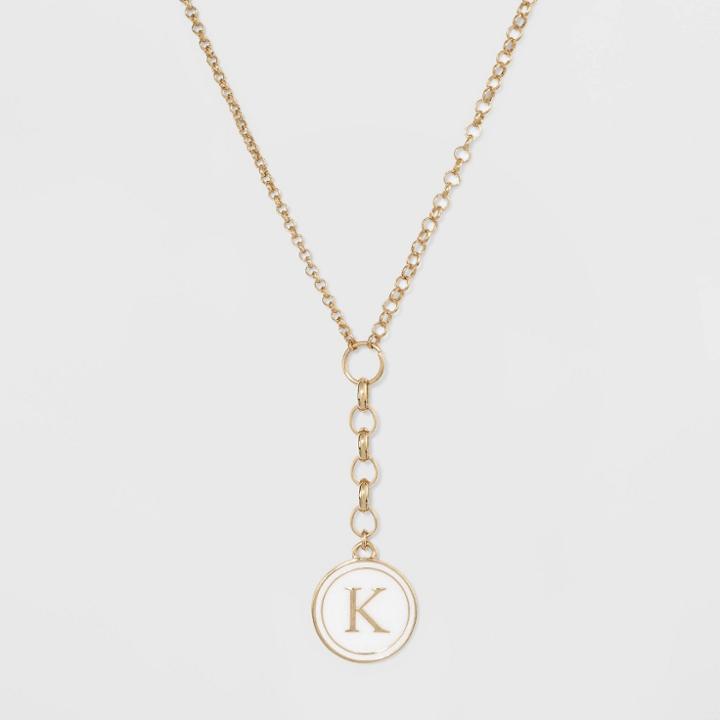 Initial K Necklace 16+3 - A New Day Gold