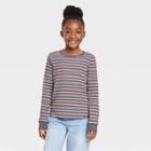 Girls' Long Sleeve Waffle Top - Cat & Jack Gray