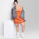 Women's Plus Size Sleeveless Cord Dress - Wild Fable Orange