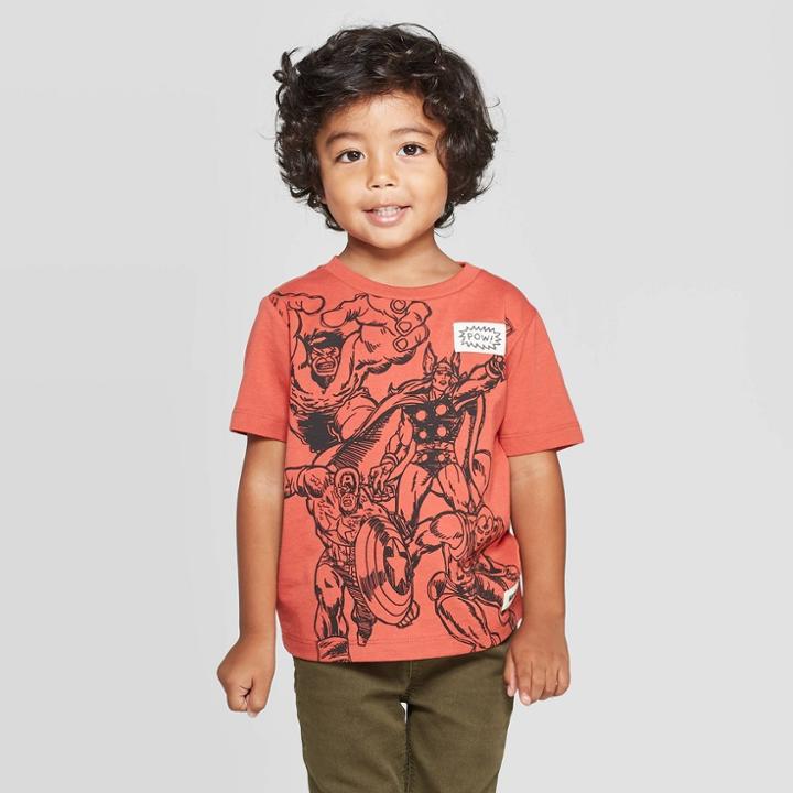 Petiteboys' Marvel Avengers Contrast Short Sleeve T-shirt - Cream L, Boy's, Size: