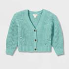 Toddler Girls' Button-front Cardigan - Cat & Jack Green