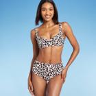 Women's Pieced Underwire Bikini Top - Kona Sol Animal Print