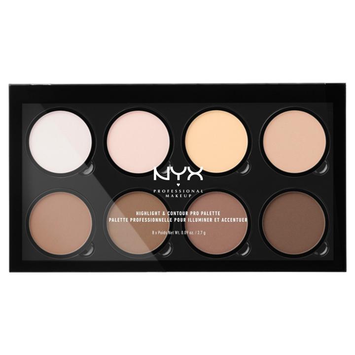 Nyx Professional Makeup Highlight & Contour Pro Palette - 0.09oz, Adult Unisex