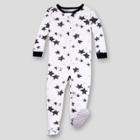 Lamaze Toddler Boys' Stars Organic Cotton Snug Fit Footed Pajama - Black/white