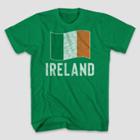 Mad Engine Men's Irish Flag Print Short Sleeve Button-down Shirt - White