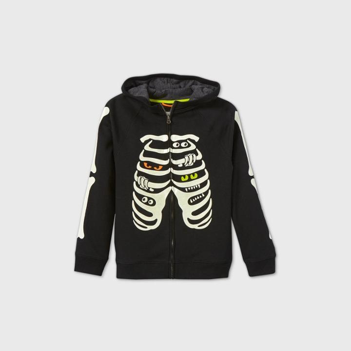 Boys' Halloween Fleece Hoodie - Cat & Jack Black