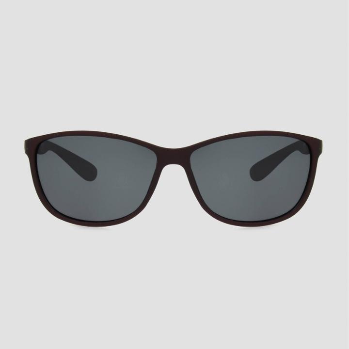 Women's Square Plastic Sunglasses - A New Day Burgundy, Women's, Size: