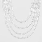 Sugarfix By Baublebar Clear Acrylic Beaded Statement Necklace - Clear, Girl's