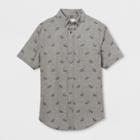 Ev Lgbt Pride Pride Adult Tall Short Sleeve Printed Button-down Shirt - Grey Lt,