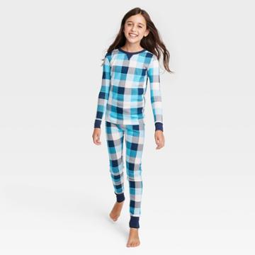 Ev Hanukkah Kids' Hanukkah Buffalo Check Print Matching Family Pajama