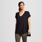 Women's Short Sleeve Center Seam T-shirt - Mossimo Black