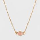 Sugarfix By Baublebar Crystal Trim Pendant Necklace - Blush, Girl's, Pink