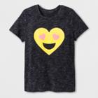 Shinsung Tongsang Women's Short Sleeve Emoji T-shirt - Black