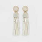 Sugarfix By Baublebar Beaded Tassel Statement Earrings - White