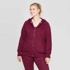 Women's Plus Size Authentic Fleece Sweatshirt Full Zip - C9 Champion Dark Berry