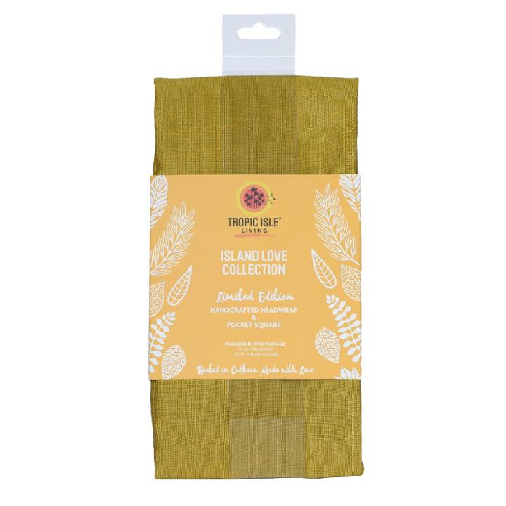 Tropic Isle Living Island Love Collection Limited Edition Handcrafted Headwrap & Pocket Square - Sunset Of Africa, Kids Unisex,